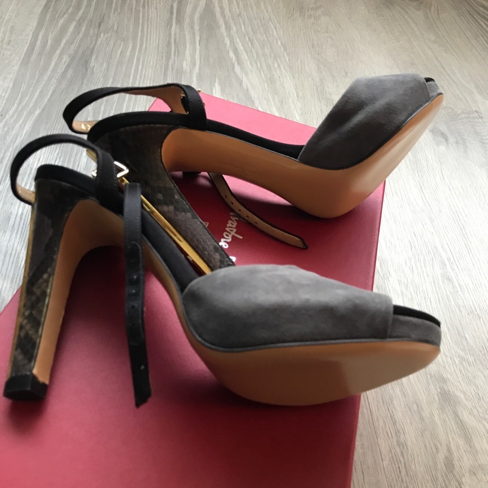 Salvatore Ferragamo snakeskin high heel sandal